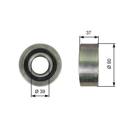 Umlenk-/Führungsrolle, Keilrippenriemen