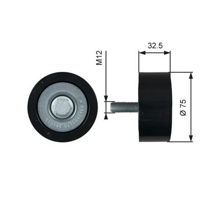 Umlenk-/Führungsrolle, Keilrippenriemen