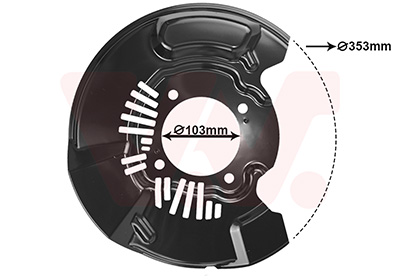 Spritzblech, Bremsscheibe