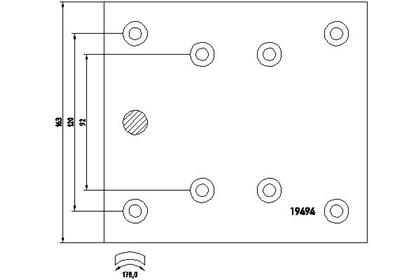 Bremsbelagsatz, Trommelbremse