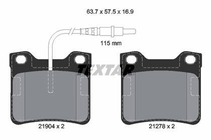 Bremsbelagsatz 16.9mm