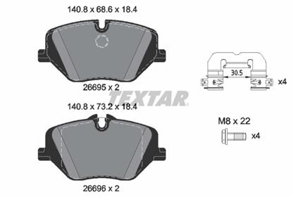 Bremsbelagsatz 18.4mm
