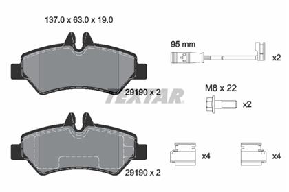Bremsbelagsatz 19.8mm