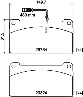Bremsbelagsatz 20.3mm
