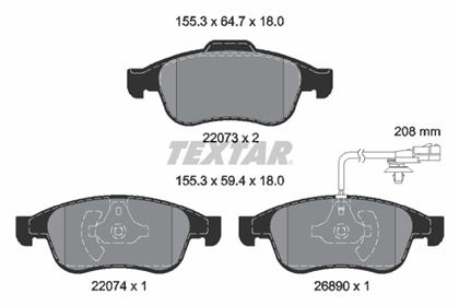 Bremsbelagsatz vorne