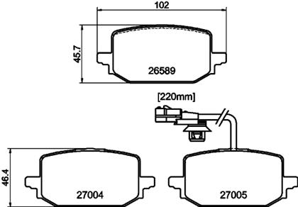 Bremsbelagsatz 17.8mm
