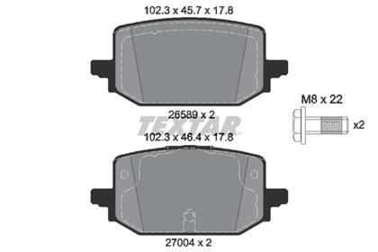 Bremsbelagsatz hinten Renault