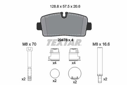 Bremsbelagsatz 20.6mm