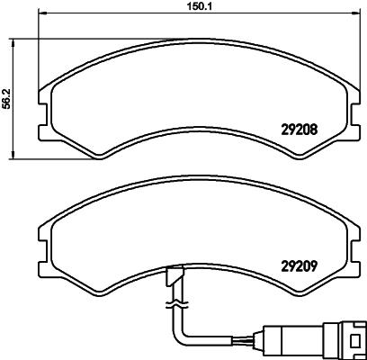 Bremsbelagsatz 17mm