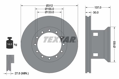 Bremsscheibe belüftet