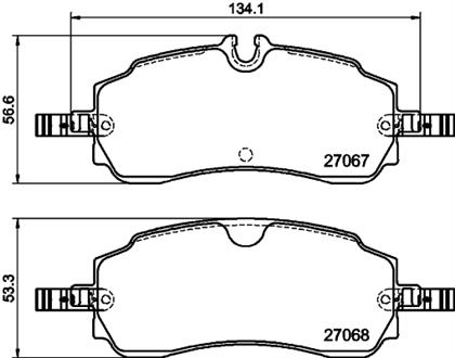 Bremsbelagsatz hinten Ford