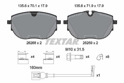 Bremsbelagsatz 17.9mm