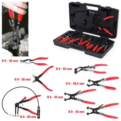 Kfz-Schlauchklemmenzangen-Satz, 7-tlg.