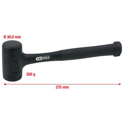 Schonhammer rückschlagfrei Fiberglasstiel 350 g Hammerkopf