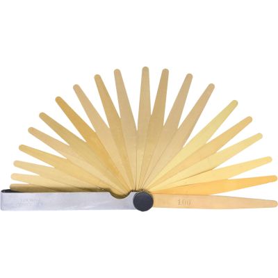 Messing-Fühlerlehre 0,05 - 1,00 mm 20 Bl.