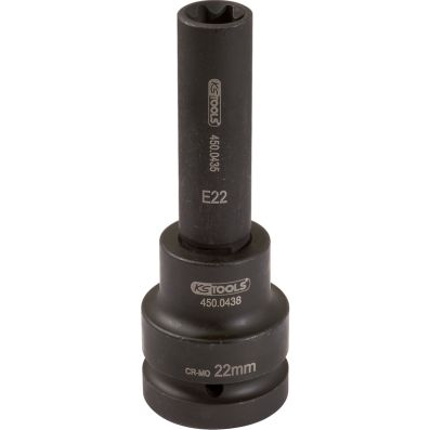 1" Kraft-Bit-Stecknuss TX-E,lang,E20