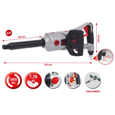 3/4" Druckluft-Schlagschrauber , SUPER-M