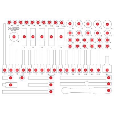 Schaumstoffeinlage, Sortimentskasten