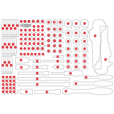 Schaumstoffeinlage, Sortimentskasten