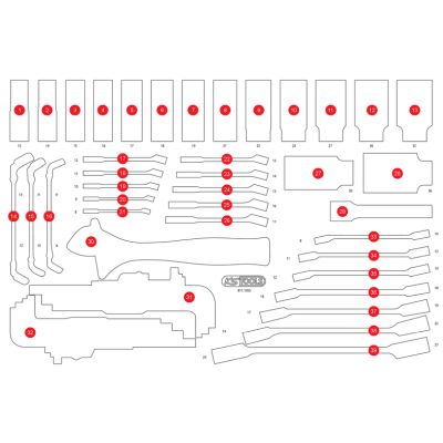 Schaumstoffeinlage, Sortimentskasten