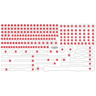 Schaumstoffeinlage, Sortimentskasten