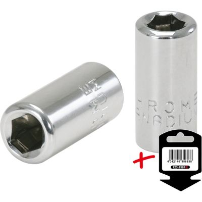 1/4" Adapter-Stecknuß fuer Bits 1/4"