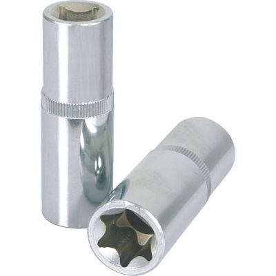 1/2" CHROME+ TX-E-Stecknuss,lang,E11
