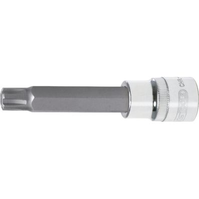 1/2"CHROME+ Bit-Stecknuss RIBE m.Bohrung