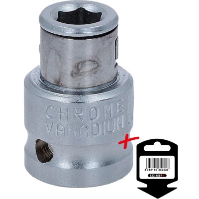 3/8" Adapter-Stecknuß fuer Bits 1/4"