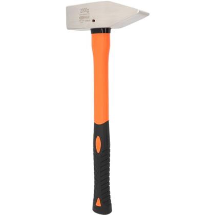 Schlosserhammer EDELSTAHL Fiberglasstiel 2.000 g Hammerkopf
