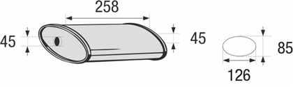Mittelschalldämpfer, Universal