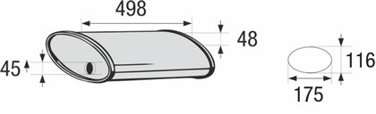 Mittelschalldämpfer, Universal