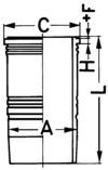 Zylinderbüchse mit Dichtungen