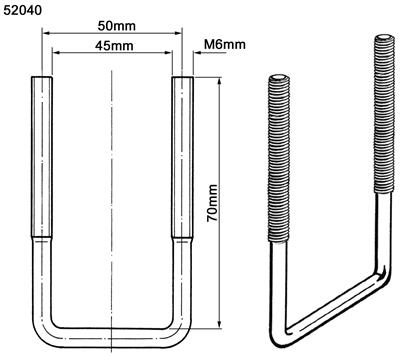 U-Buegelsatz f. Schiebe-Befest.