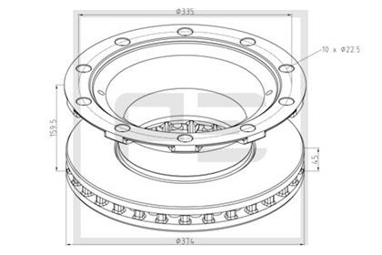 Bremsscheibe belüftet