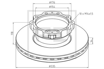 Bremsscheibe Mit Polrad