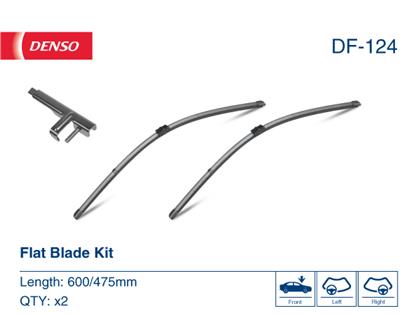 Scheibenwischer Set 600/475 mm Flatblades DF-124
