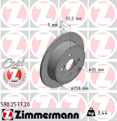 Bremsscheibe hinten Toyota