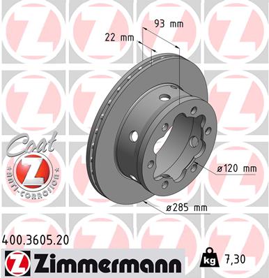 Bremsscheibe belüftet hinten