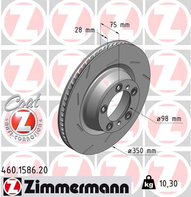 Bremsscheibe geschlitzt hinten links