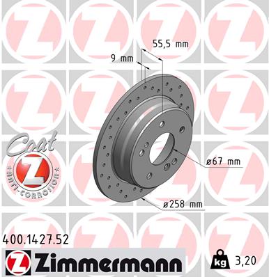 Bremsscheibe gelocht hinten Mercedes