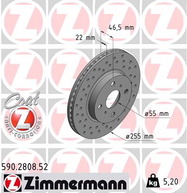 Bremsscheibe gelocht vorne Toyota