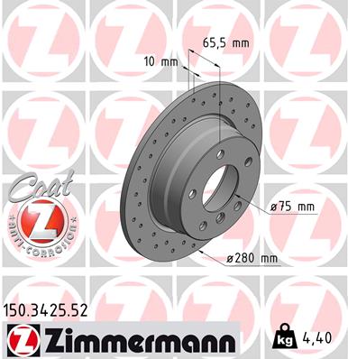 Bremsscheibe gelocht hinten BMW