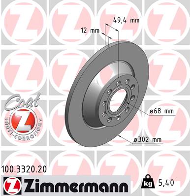 Bremsscheibe hinten Audi