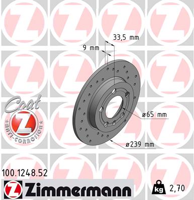 Bremsscheibe gelocht hinten