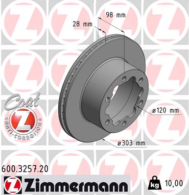 Bremsscheibe belüftet hinten