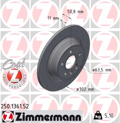 Bremsscheibe gelocht hinten
