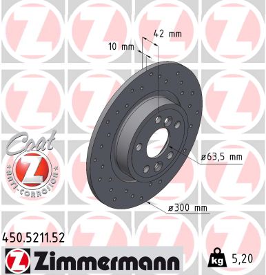 Bremsscheibe gelocht hinten