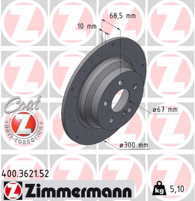 Bremsscheibe gelocht hinten Mercedes