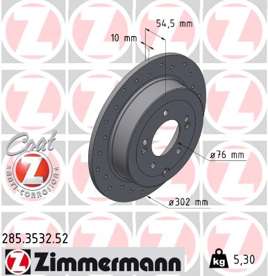 Bremsscheibe gelocht hinten